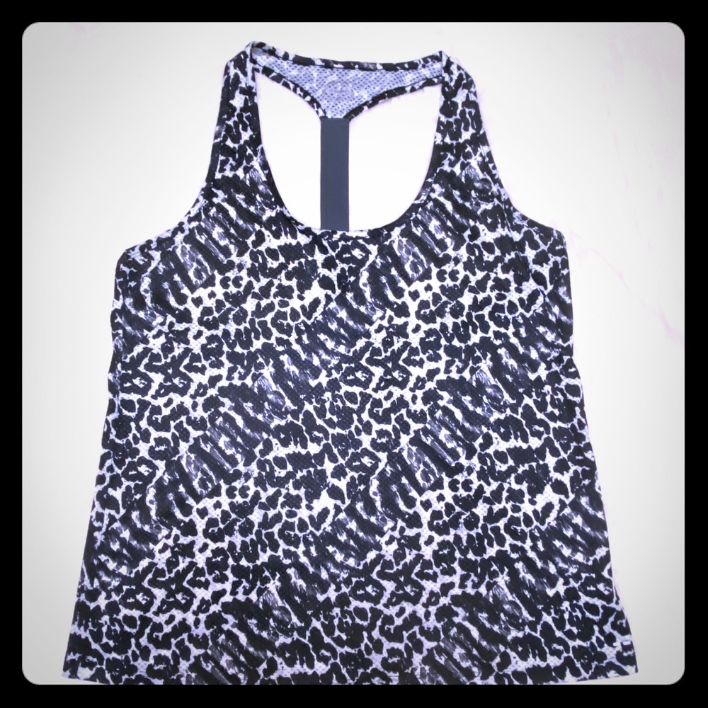 Women’s Size XL Racer Back Black & White Tank Top